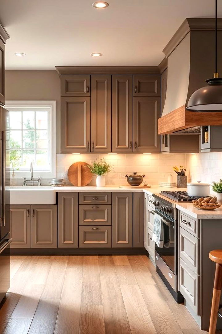 Warm Taupe Tones - 22 Kitchen Cabinet Color Ideas