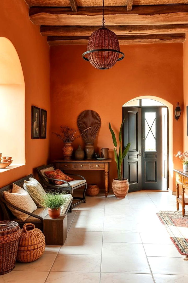 Warm Terracotta with Cream - 22 Floor and Wall Color Ideas