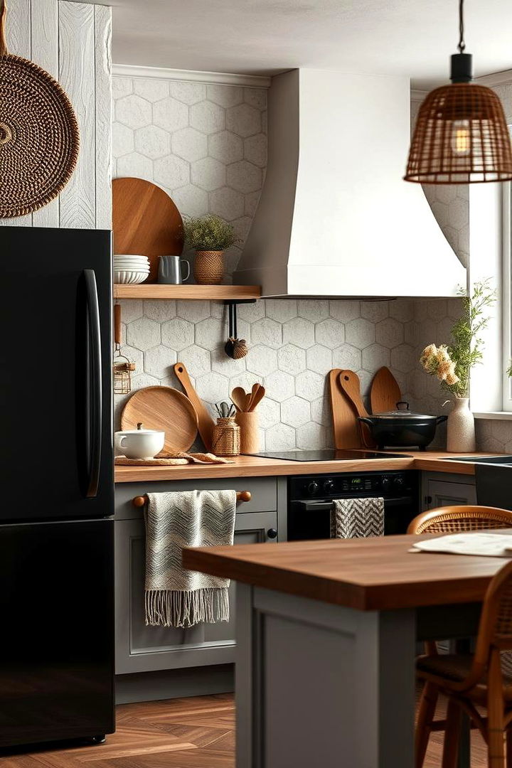 Warm Textured Accents - 22 Scandinavian Kitchen Ideas