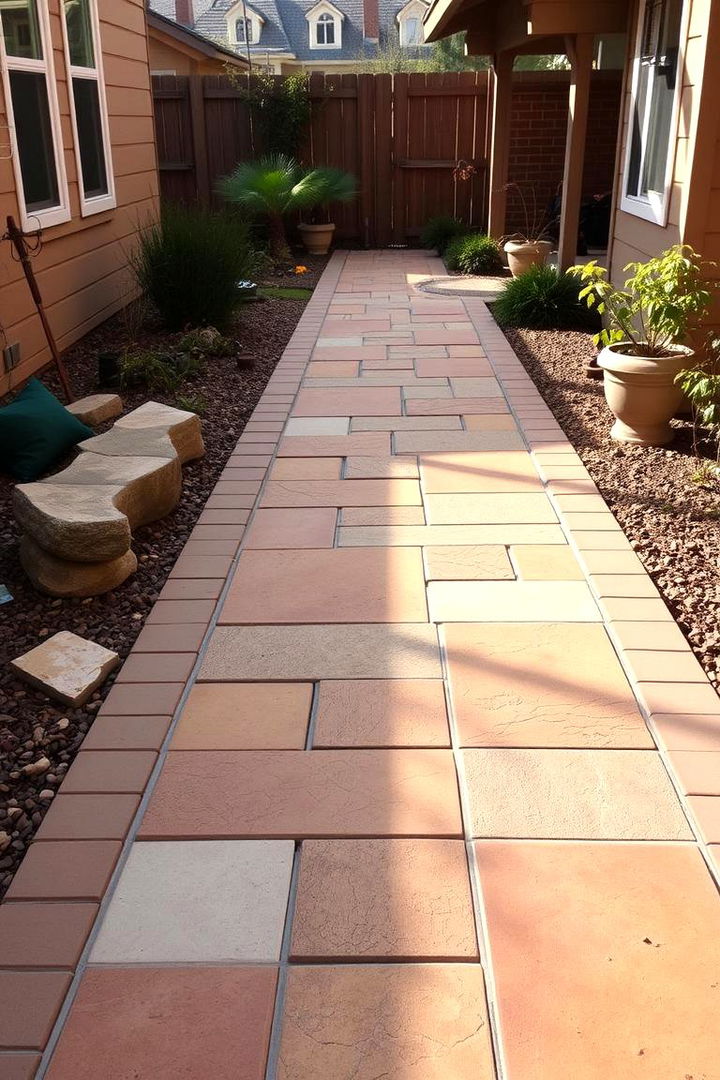 Warm Toned Composite Walkways - 22 Composite Walkway Ideas