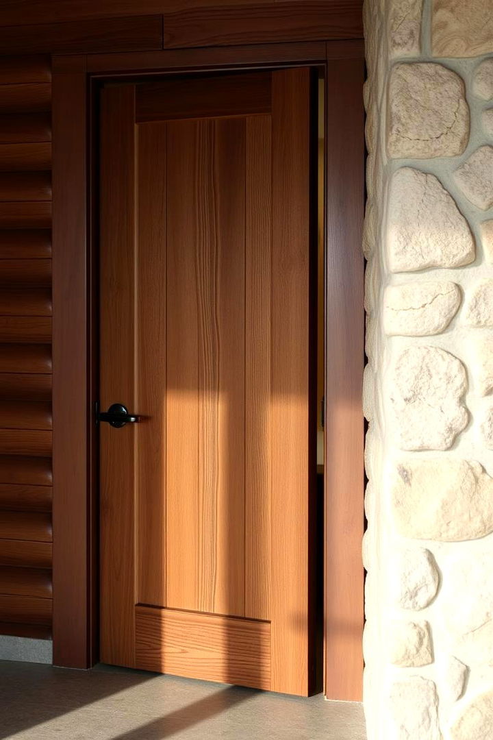 Warm Walnut Accents - 22 Interior Door Color Ideas