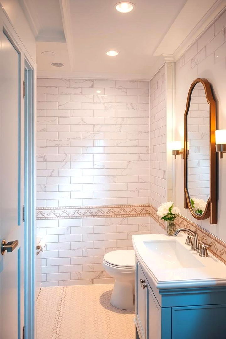 Warm White Lighting for Coziness - 22 Small Bathroom Lighting Ideas