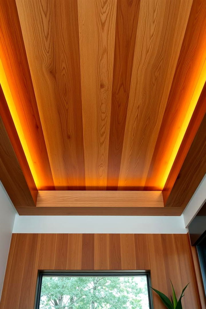 Warm Wood Accent Tray Ceiling - 22 tray ceiling ideas