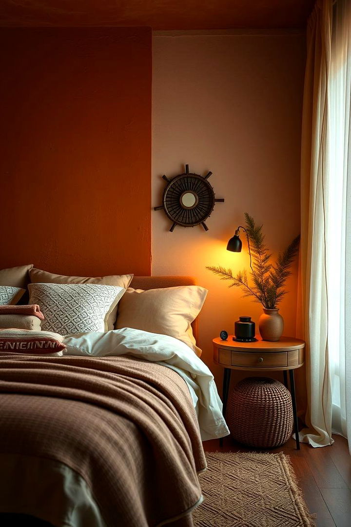 Warm and Cozy Duo - 22 Bedroom Painting Ideas With Two Colors