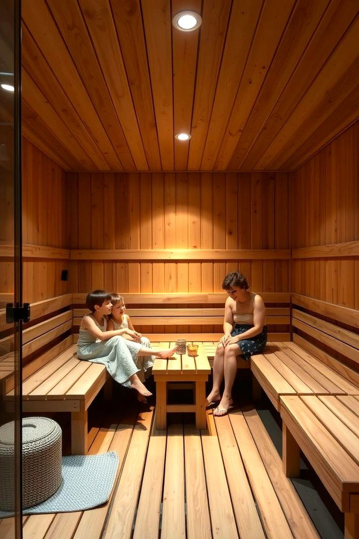 Warm and Cozy Family Sauna - 22 Sauna Room Design Ideas