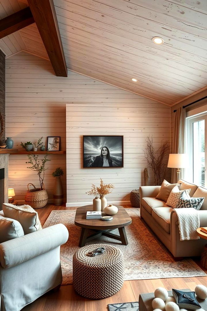 Warm and Cozy Shiplap Ambience - 22 Shiplap Living Room Ideas