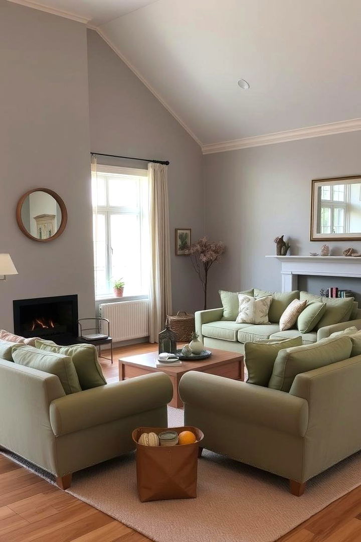 Warm and Inviting Space - 22 Grey and Sage Green Living Room Ideas