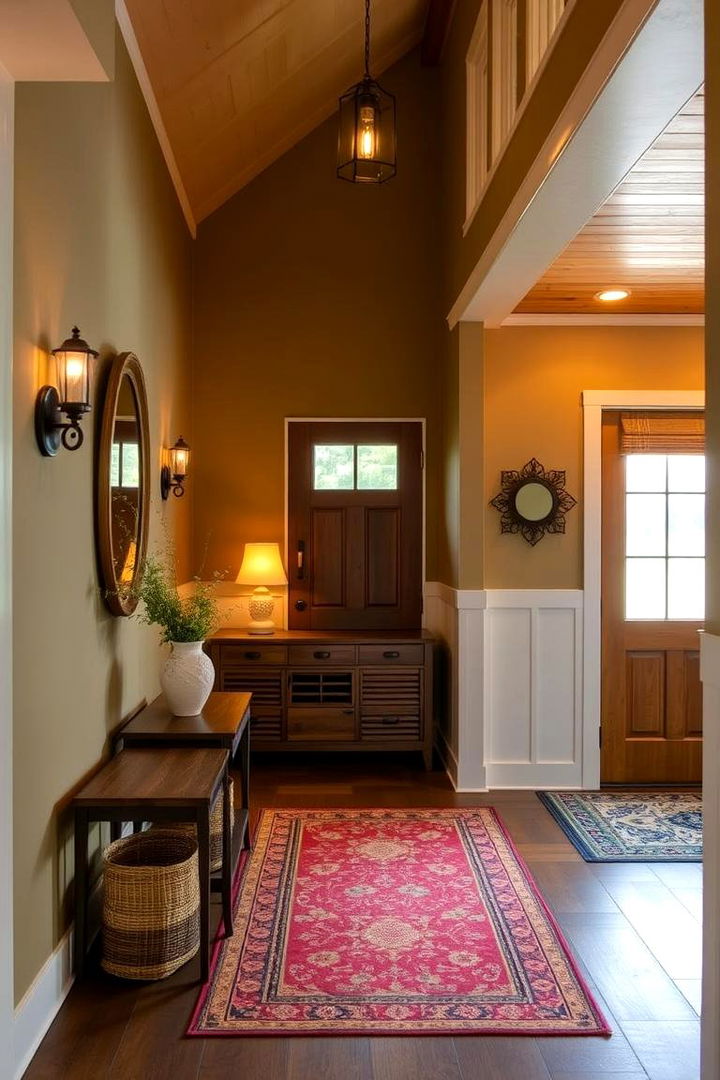 Warm and Welcoming Entryway - 22 Lake House Decorating Ideas