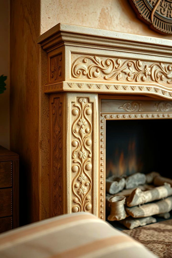 Warmth Infused Stucco Patterns - 22 Stucco Fireplace Ideas