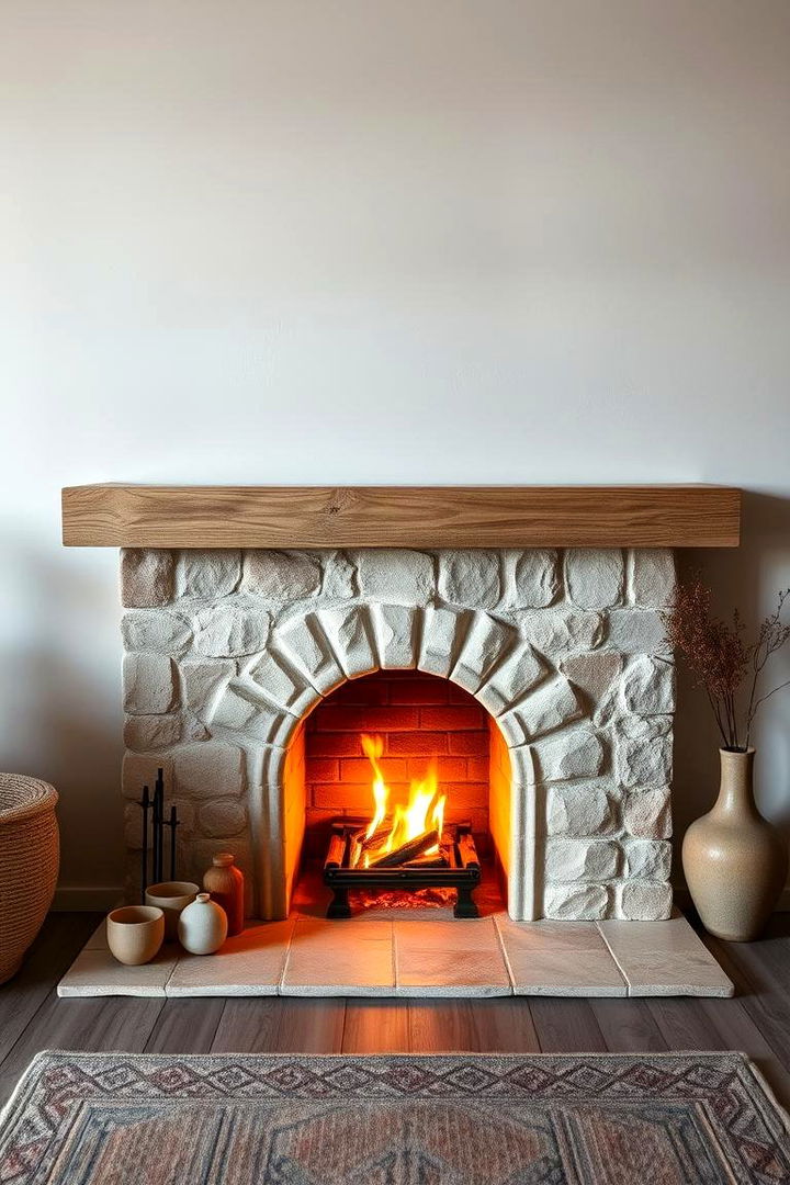 Warmth in Pastel Hues - 22 French Country Fireplace Ideas