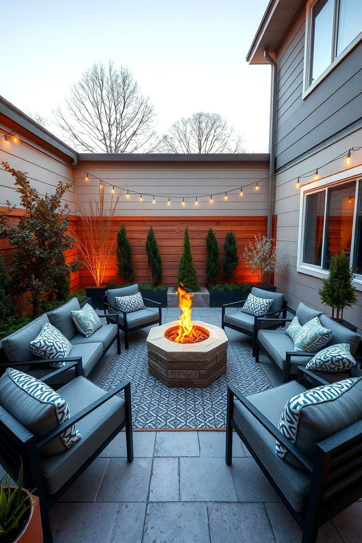 Warmth in a Compact Space - 22 Patio Ideas With Firepit