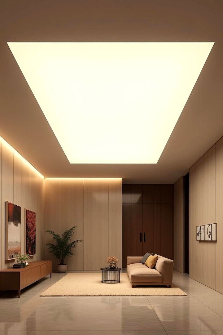 Wash Lighting Techniques for Soft Glow - 22 Drop Ceiling Lighting Ideas