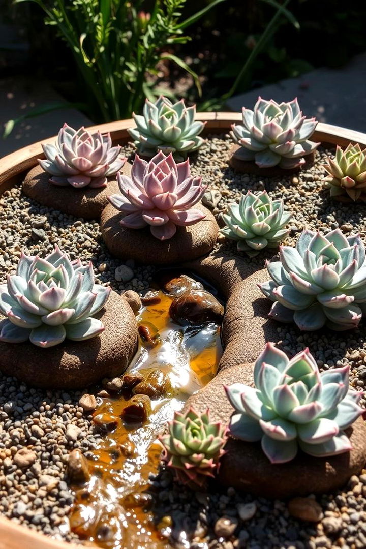 Water Collector Succulent Beds - 22 Succulent Garden Ideas