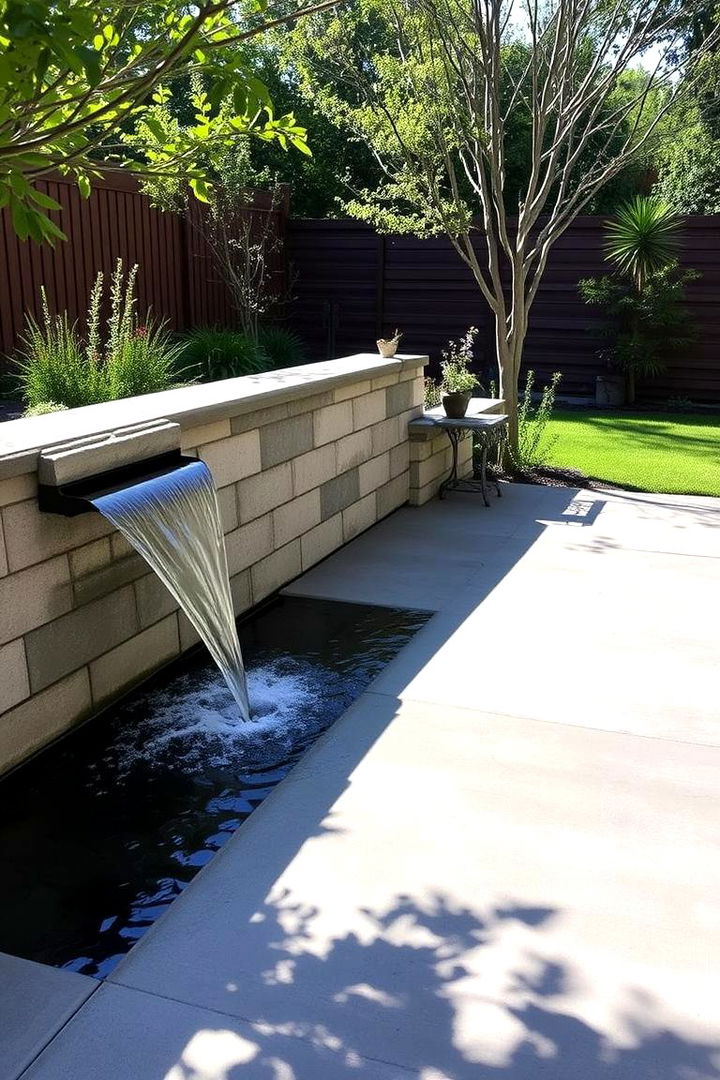 Water Feature Accents for Tranquil Spaces - 22 Concrete Deck Ideas