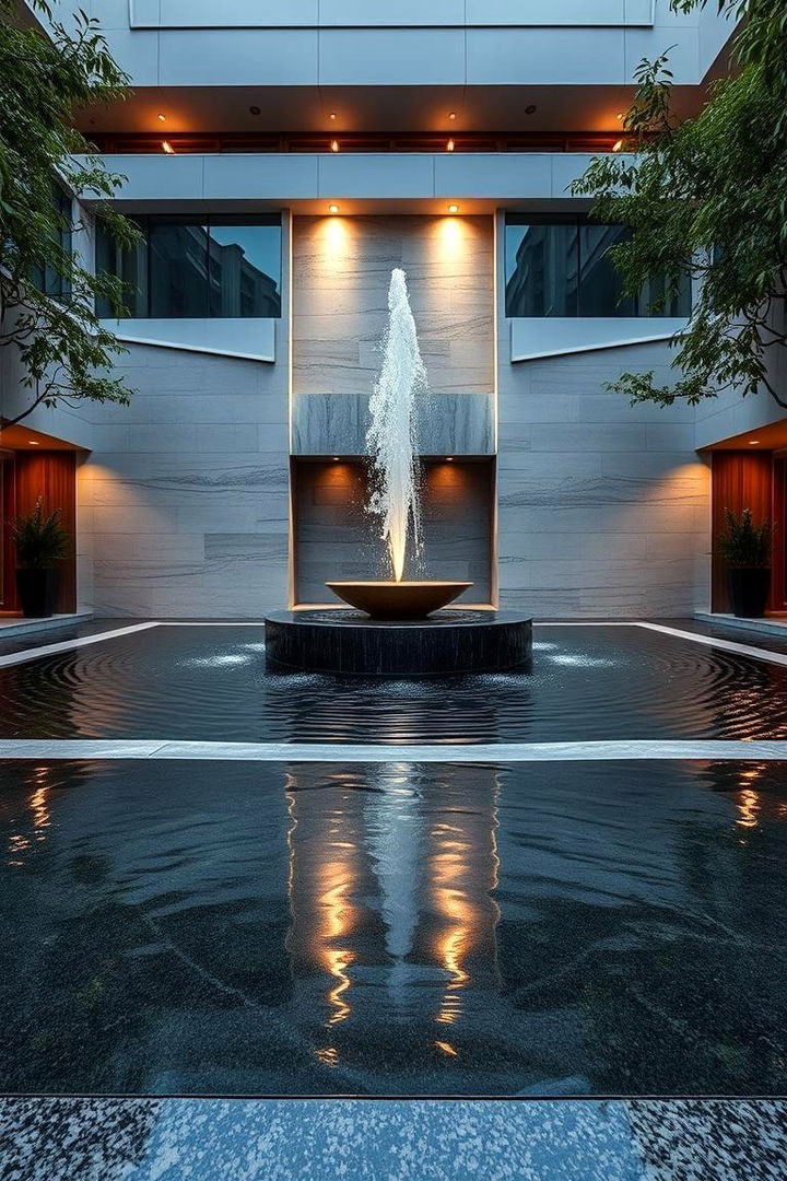 Water Feature Focused Space - 22 Backyard Patio Ideas