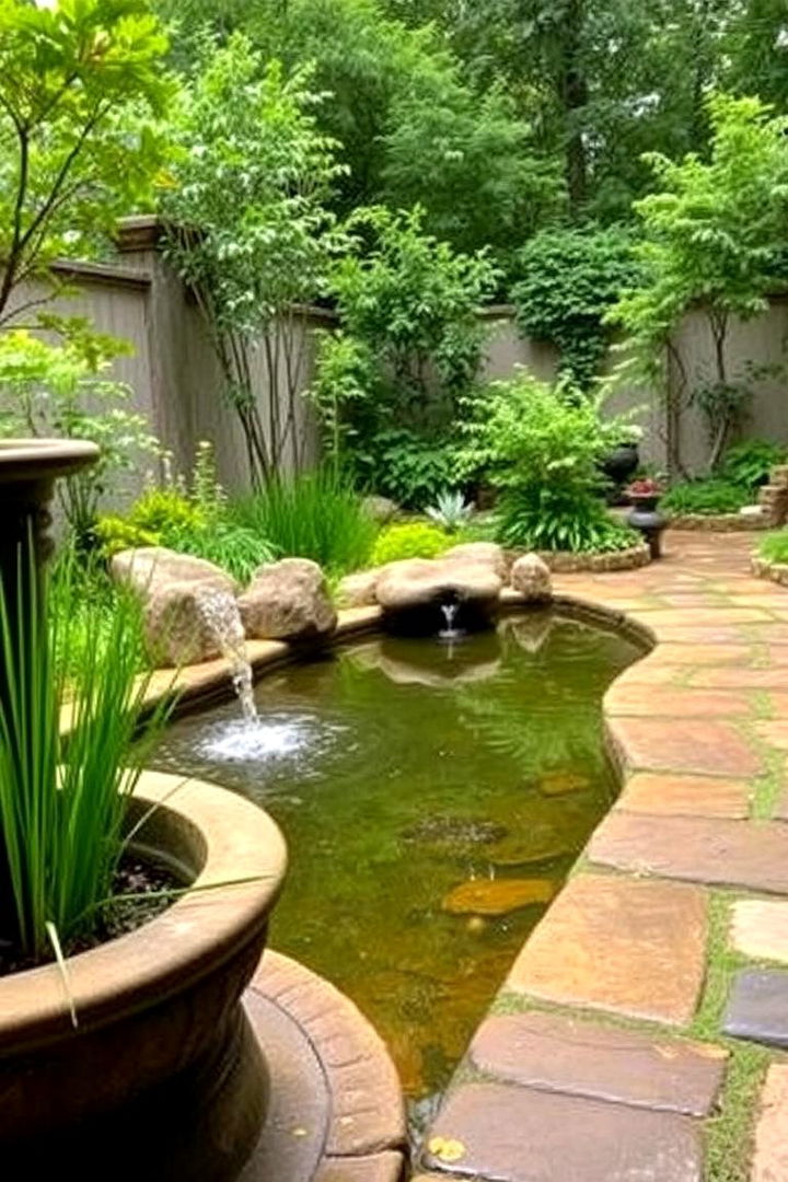 Water Feature Highlight Terrace - 22 Terrace Design Ideas