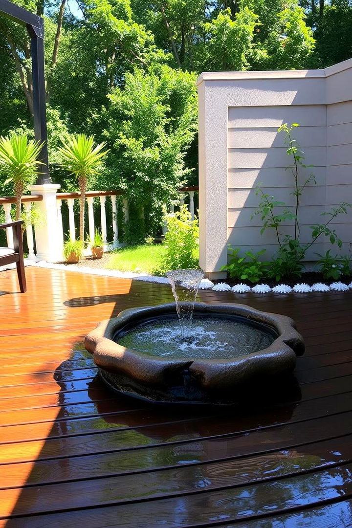 Water Feature Incorporation - 22 Deck and Patio Combination Ideas