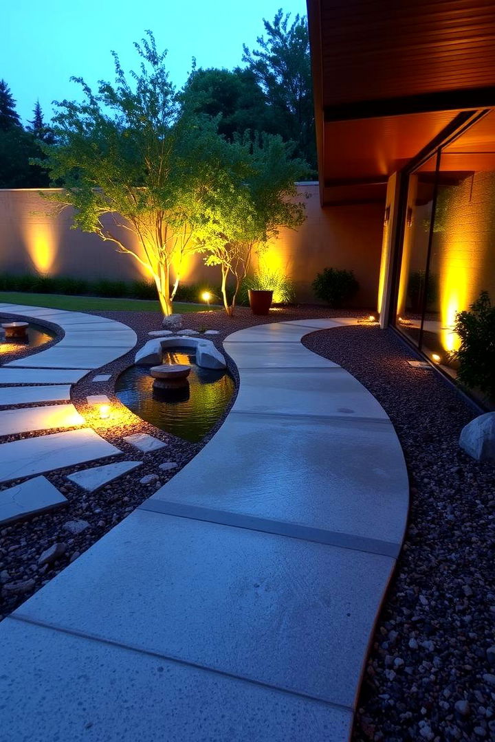Water Feature Integrated Walkways - 22 Front Walkway Ideas