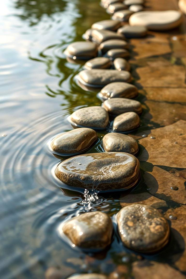 Water Feature Integration - 22 Stepping Stone Walkway Ideas