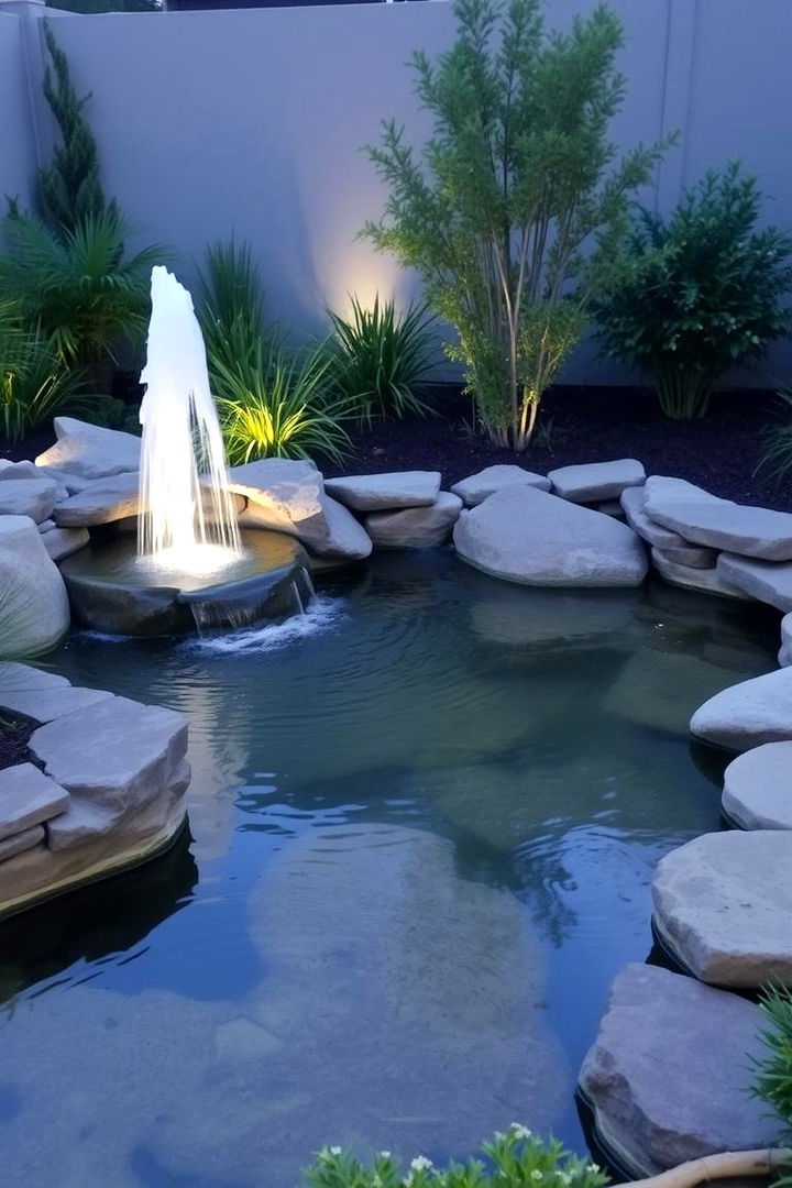 Water Feature Oasis - 22 L Shaped Backyard Ideas