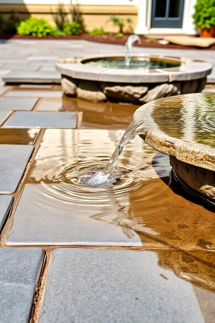 Water Feature Serenity - 22 Bluestone Patio Ideas