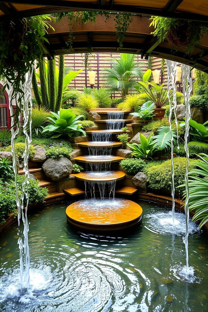 Water Feature Spiral - 22 Spiral Garden Design Ideas