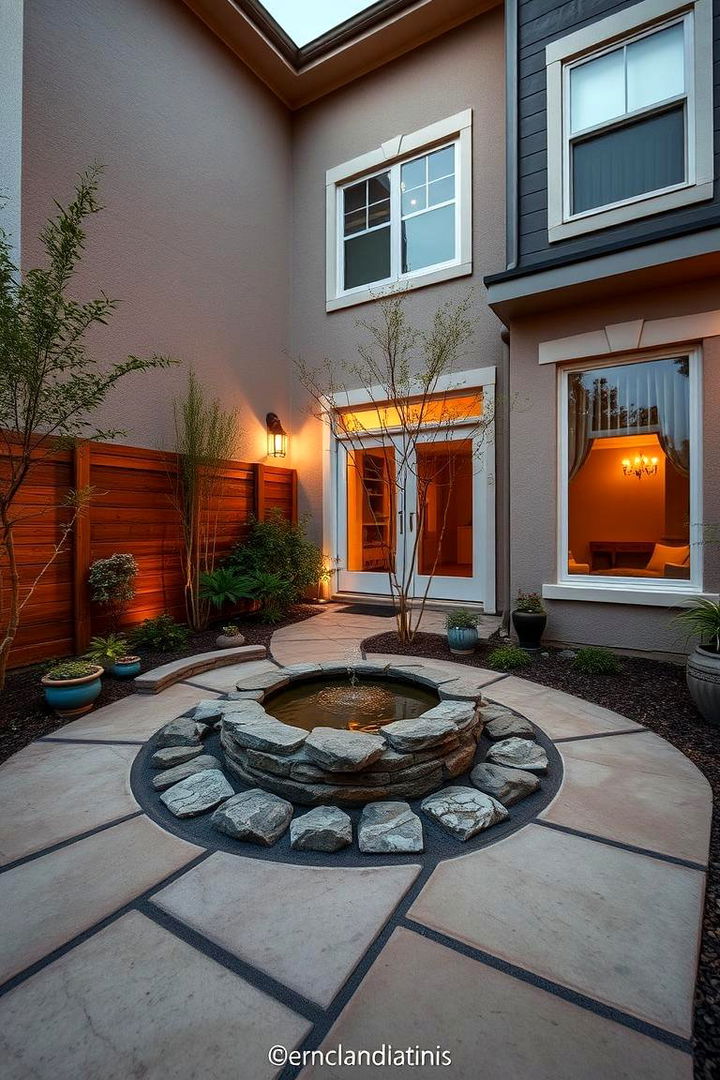 Water Feature Wonder - 22 townhouse patio ideas
