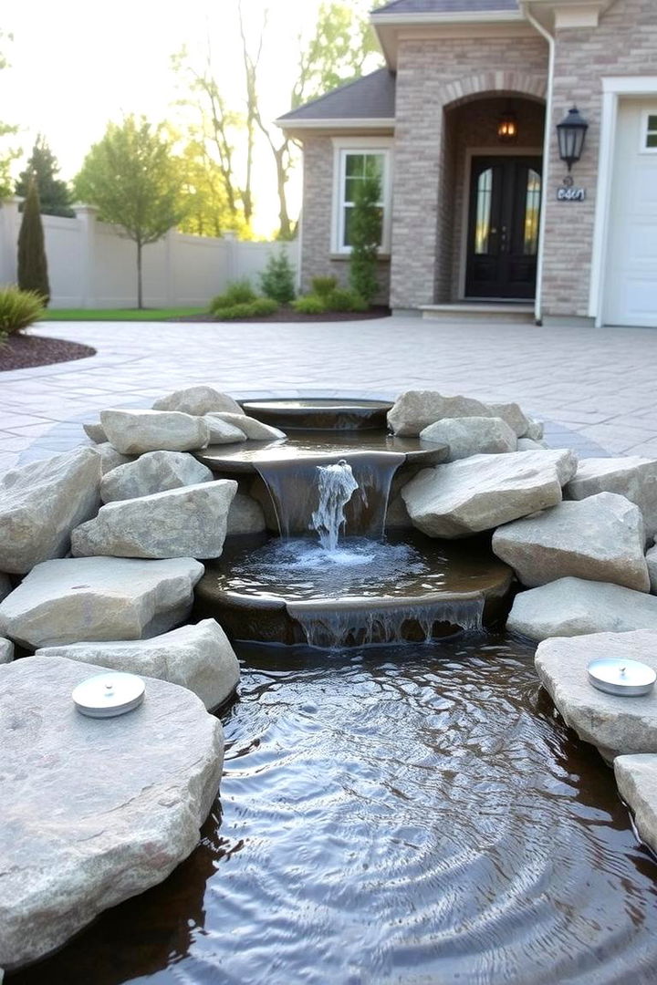 Water Feature and Fountain Entrance - 22 driveway entrance ideas