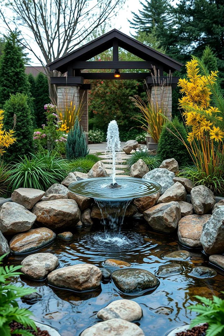 Water Feature as a Focal Point - 22 Patio Garden Ideas
