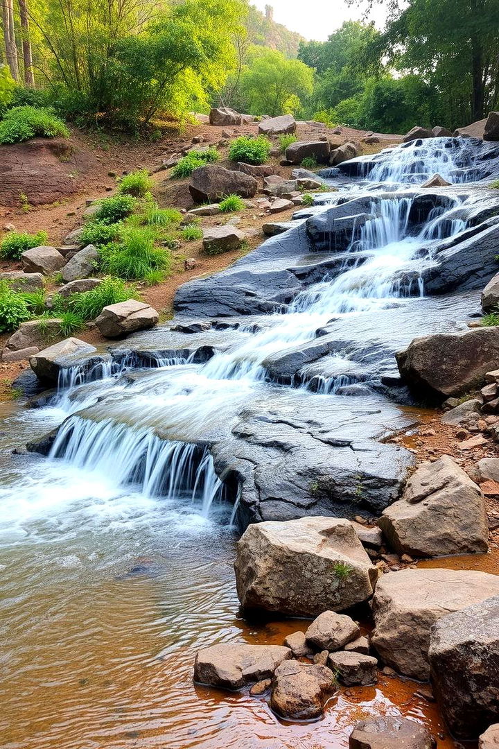 Water Features for Flowing Elegance - 22 Down Sloped Backyard Ideas