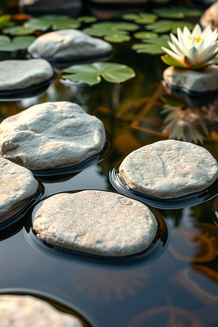 Water Lily Rock Enhancements - 22 Pond Edging Ideas