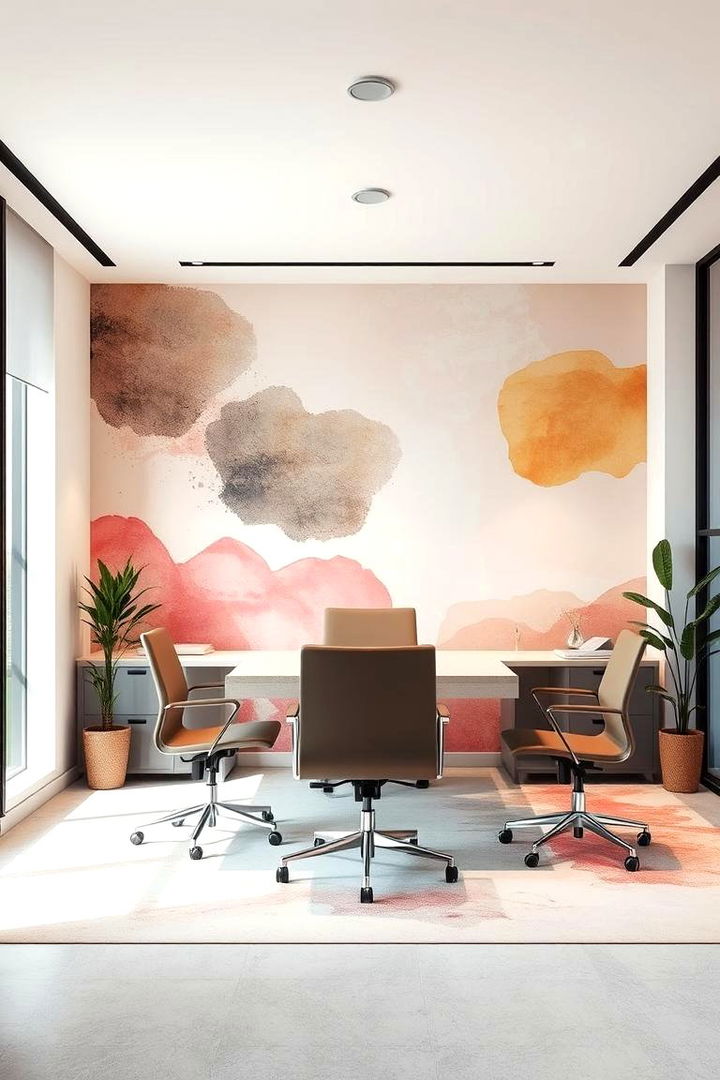 Watercolor Effects - 22 Office Wallpaper Ideas