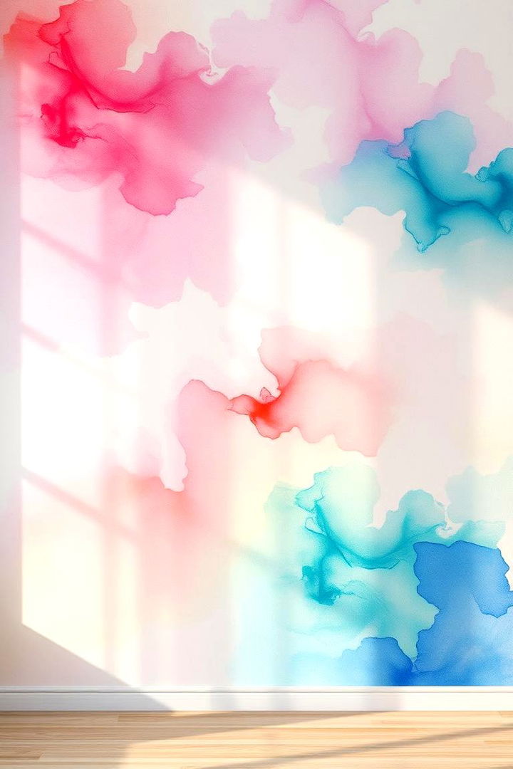 Watercolor Wash Effects for a Dreamy Aura - 22 Bedroom Wall Painting Ideas
