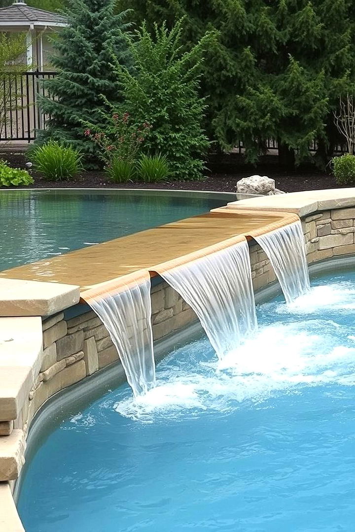 Waterfall Edge Design - 22 Semi Inground Pool Ideas