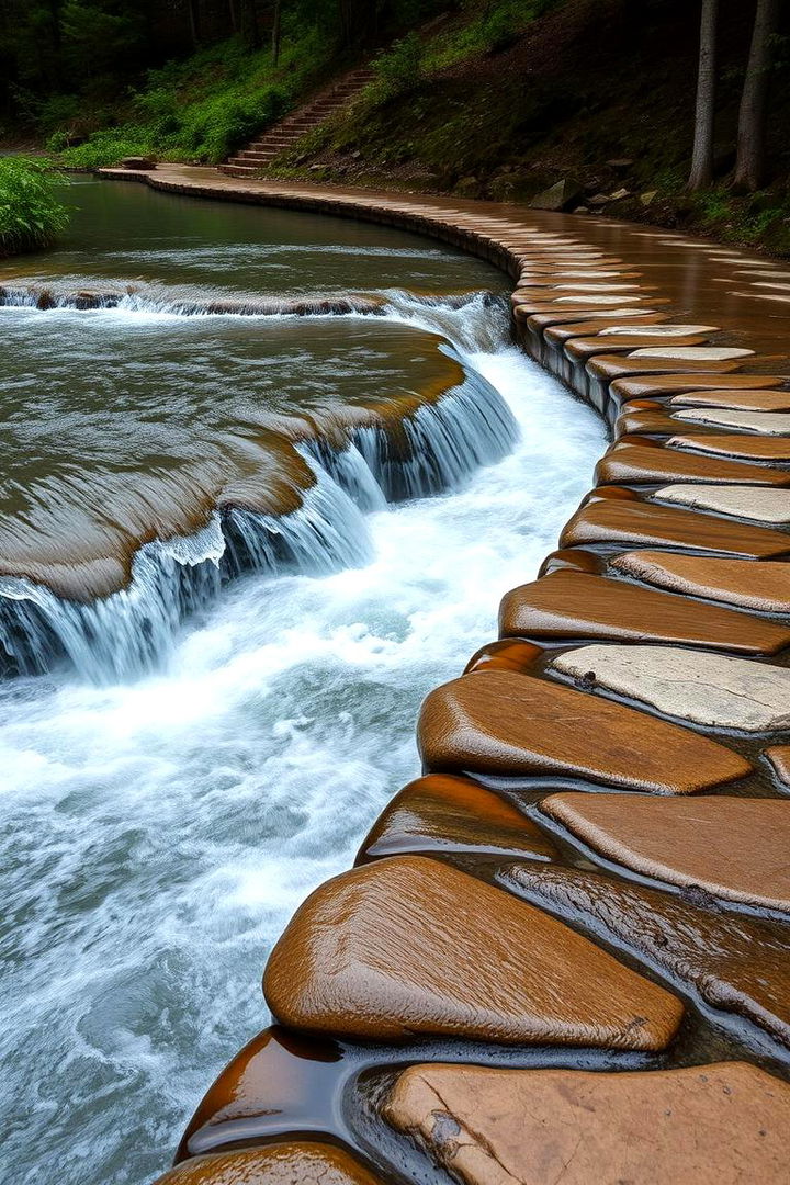 Waterfall Edge Walkway - 22 Natural Walkway Ideas