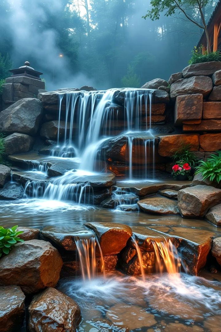 Waterfall Oasis - 22 Japanese Garden Ideas