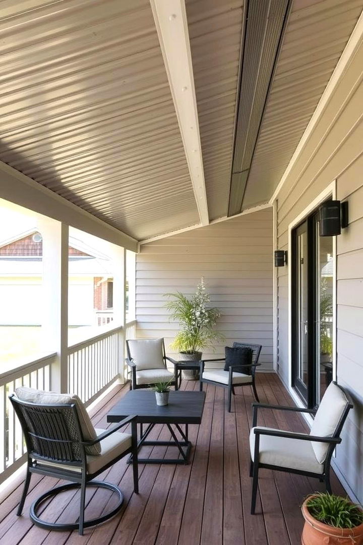 Weather Resistant Innovation - 22 Metal Roof Porch Design Ideas