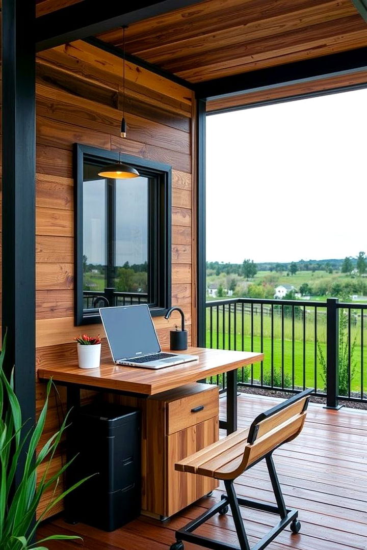 Weather Resistant Materials - 22 Balcony Office Ideas