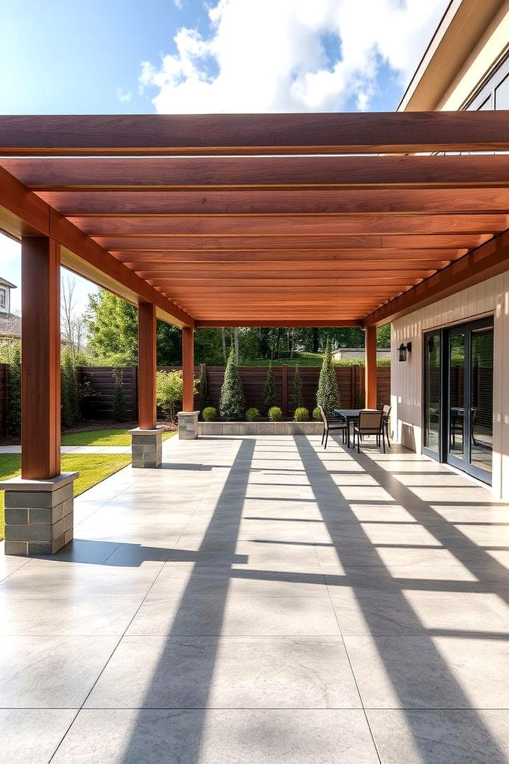 Weather Resistant Vinyl - 22 Pergola Flooring Ideas