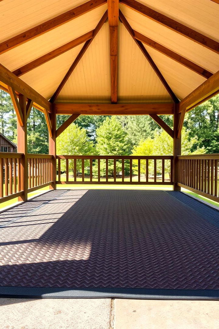 Weather resistant Rubber Mats - 22 Gazebo Floor Ideas