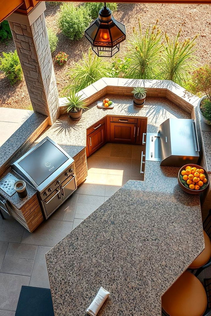 Weather resistant Surfaces - 22 Outdoor Kitchen Countertop Ideas