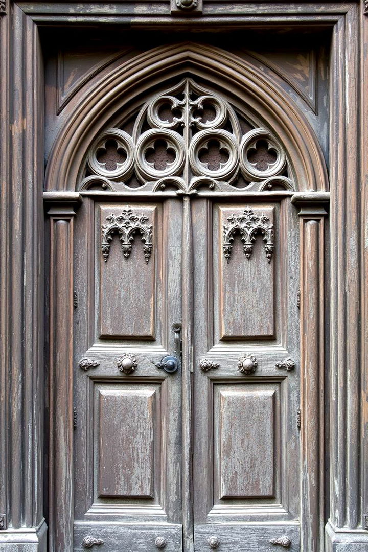 Weathered Antique Charm - 22 Gothic Front Door Ideas