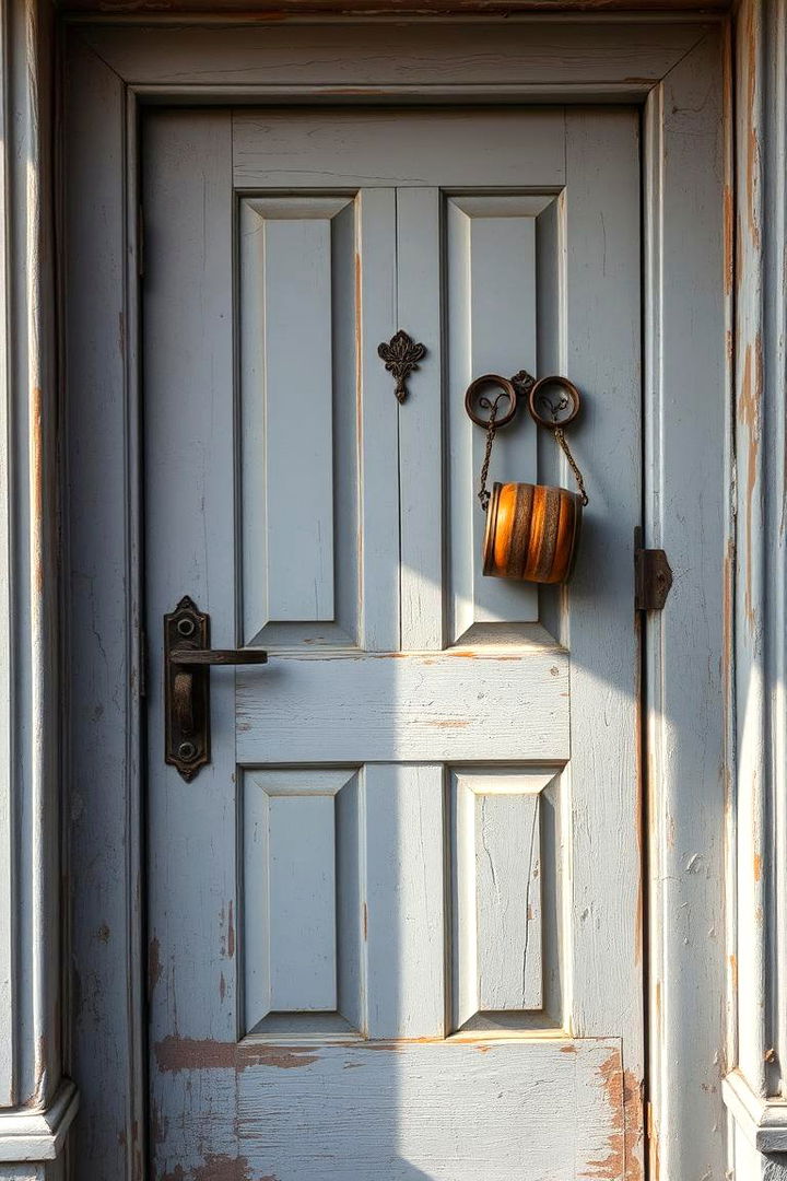 Weathered Grey Vintage Look - 22 Grey Front Door Ideas