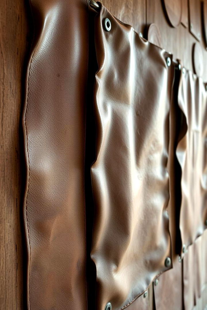 Weathered Leather Wall Art - 22 Rustic Wall Decor Ideas
