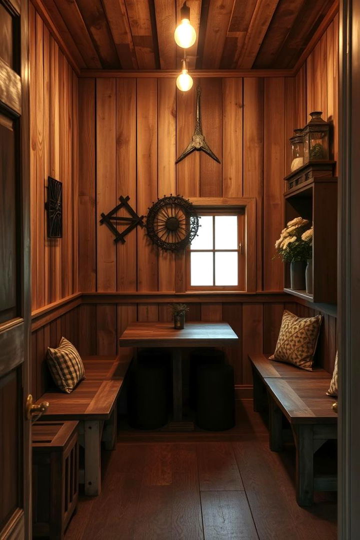 Weathered Wood Accents - 22 Farmhouse Mudroom Ideas