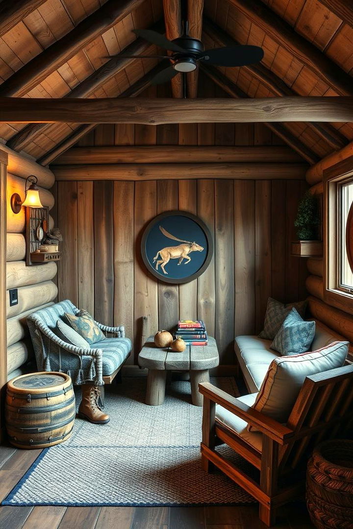 Weathered Wood Paneling - 22 Hunting Man Cave Ideas