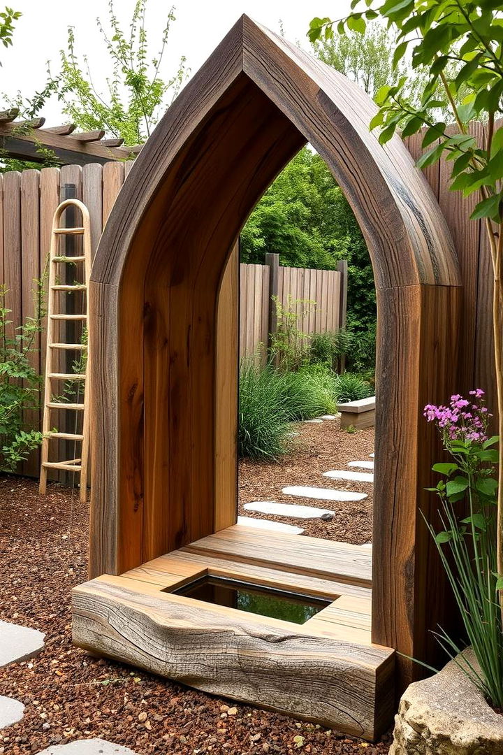 Weathered Wood and Mirror Fusion - 22 Garden Mirror Ideas