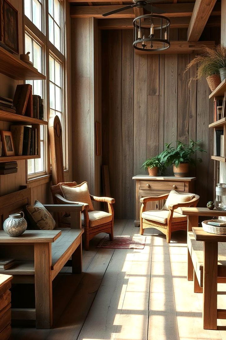 Weathered Wooden Accents - 22 Mediterranean Living Room Ideas