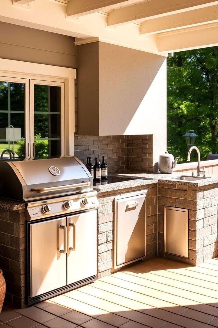 Weatherproof Appliances Integration - 22 Outdoor Kitchen on Deck