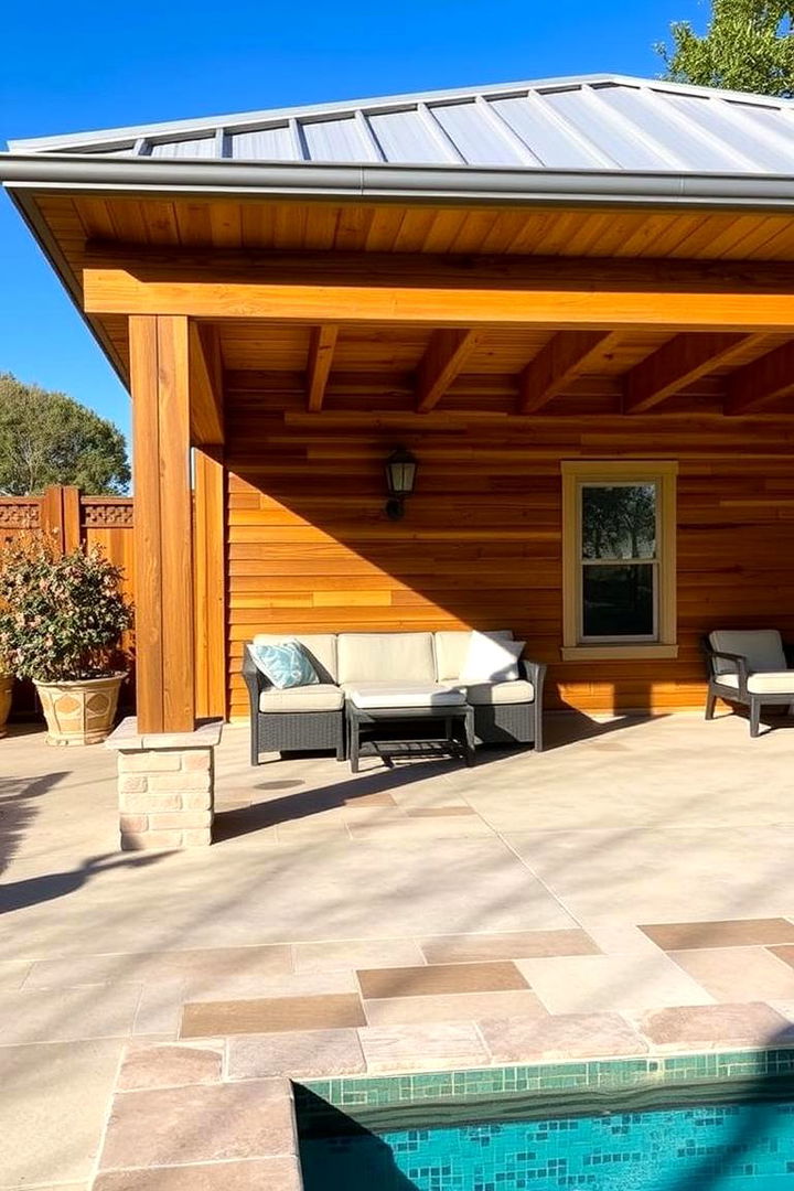 Weatherproof Design Elements for Durability - 22 Pool House With Outdoor Kitchen Ideas